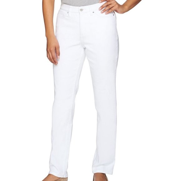 NWT DENIM & CO HOW SLIMMING STRAIGHT LEG JEANS 24W - Picture 1 of 16